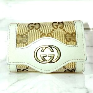 Gucci Beige and Cream Women's Ley Holder